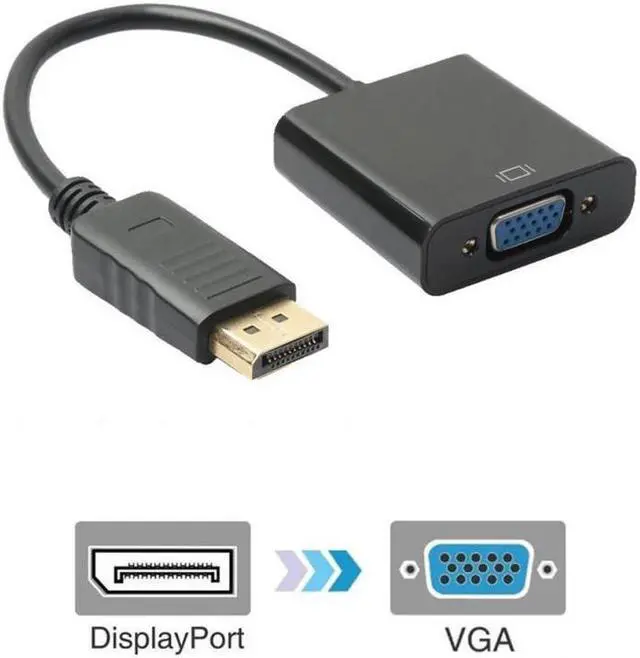 Alt view image 3 of 5 - CORN Display Port to VGA Display Port DP Male To VGA Female Cable Adapter Converter Hot Sale-5 Pack