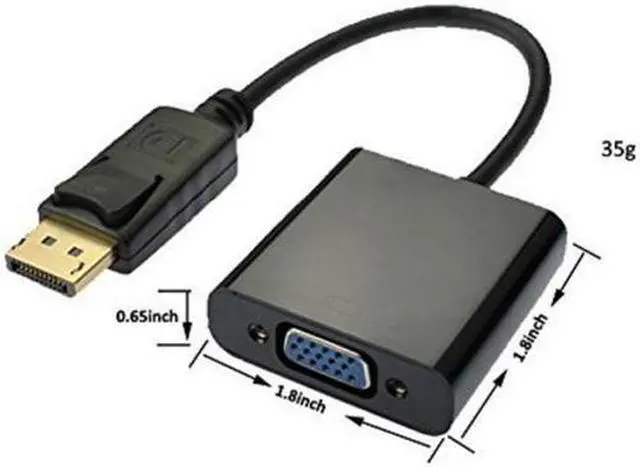 Alt view image 3 of 4 - CORN Display Port to VGA Display Port DP Male To VGA Female Cable Adapter Converter Hot Sale-3 Pack