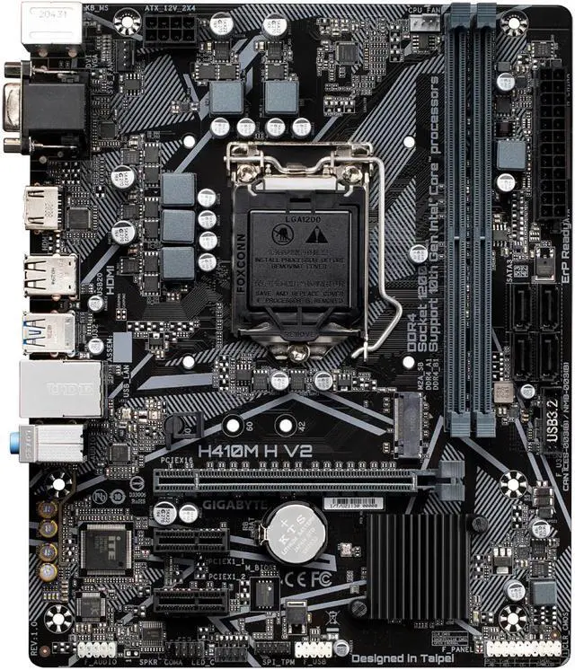 Alt view image 4 of 5 - GIGABYTE H410M H V2 Durable Motherboard with Intel® GbE LAN, Anti-Sulfur Resistor, Smart Fan 5