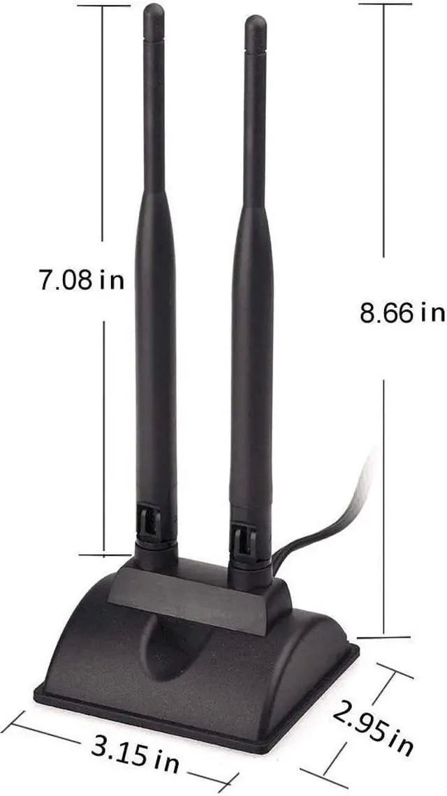 Alt view image 3 of 6 - CORN 2.4GHz 5GHz Dual Band 6dBi WiFi Antenna, Omni SMA WiFi Antenna Magnetic Base with 6.5ft Extension Cable