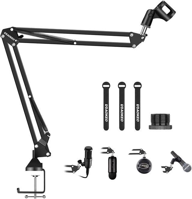 Microphone Arm,Aokeo AK-35 Microphone Desk Stand-Microphone Suspension Boom  Scissor Arm Stand For Blue Yeti,Blue Snowball iCE,QuadCast,Elgato