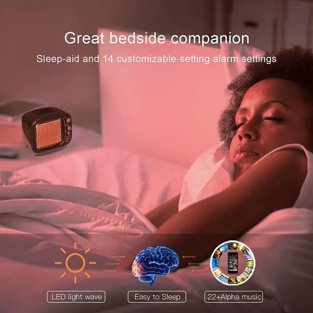 Alt view image 6 of 6 - Divoom Tivoo - Retro Bluetooth Speaker with 16x16 LED Display APP Control- Cool Animation Frame & Gaming Room Setup & Bedside Alarm Clock