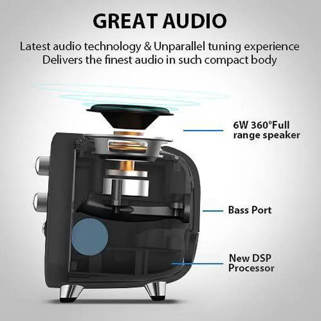 Alt view image 4 of 6 - Divoom Tivoo - Retro Bluetooth Speaker with 16x16 LED Display APP Control- Cool Animation Frame & Gaming Room Setup & Bedside Alarm Clock