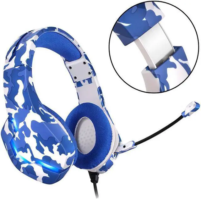 Alt view image 4 of 6 - CORN J10 Wired Gaming Headset with Noise Cancelling Mic, 3.5mm+USB 40mm Drive Headphone, RGB LED Light for Computer Phone New Xbox One Laptop