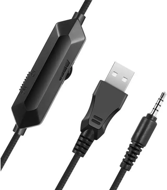 Alt view image 6 of 6 - CORN J10 Wired Gaming Headset with Noise Cancelling Mic, 3.5mm+USB 40mm Drive Headphone, RGB LED Light for Computer Phone New Xbox One Laptop