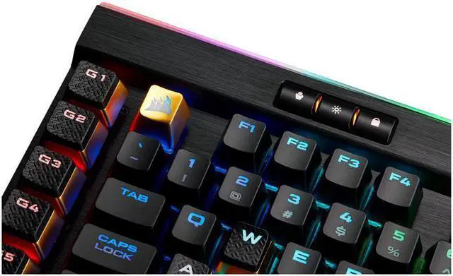 Alt view image 5 of 7 - Corsair K95 RGB PLATINUM SE Mechanical Gaming Keyboard, Cherry MX Silver, Backlit RGB LED, 6 Programmable Macro Keys,Dedicated Media Key,Detachable Palm Rest Included