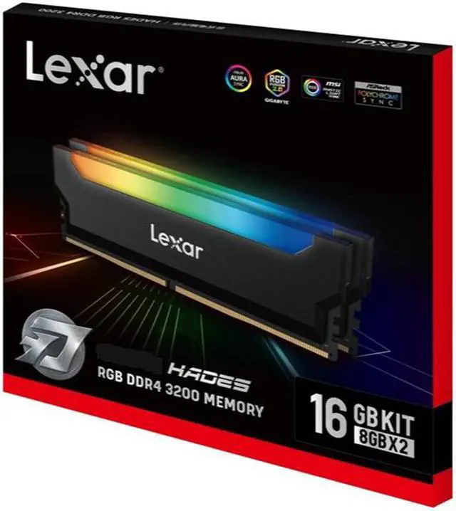 Alt view image 3 of 3 - Lexar Hades RGB Series 16GB (8G×2) 288-Pin DDR4 SDRAM DDR4 3200MHz Desktop Memory