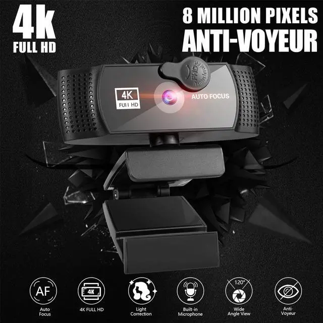 Alt view image 5 of 7 - 4k Auto-focus Computer Camera HD Web USB Webcam