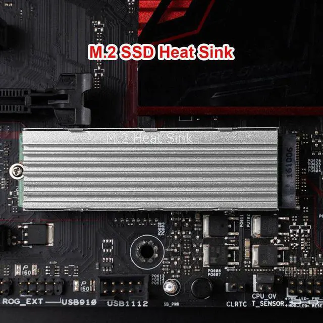 Alt view image 2 of 4 - M.2 SSD Heat Sink Heatsink NVME NGFF M.2 2280 SSD Hard Disk Aluminum Heat Silver
