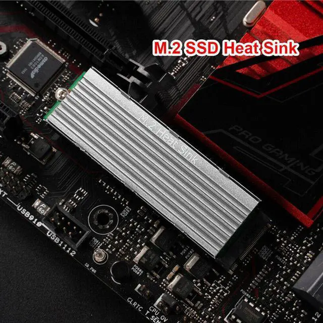 Alt view image 3 of 4 - M.2 SSD Heat Sink Heatsink NVME NGFF M.2 2280 SSD Hard Disk Aluminum Heat Silver