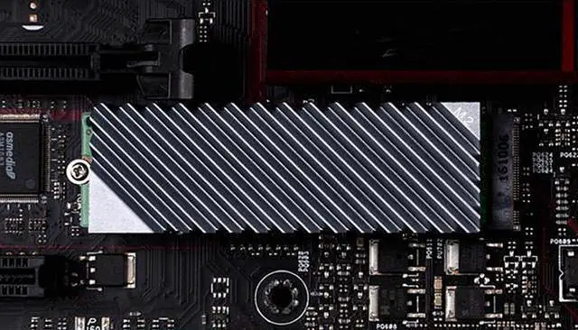 Alt view image 3 of 6 - M.2 Solid-State Hard Drive Cooler, NVME Hard Drive 2280, With Cooling Pad M.2 All-Aluminum Cooler (Gray)