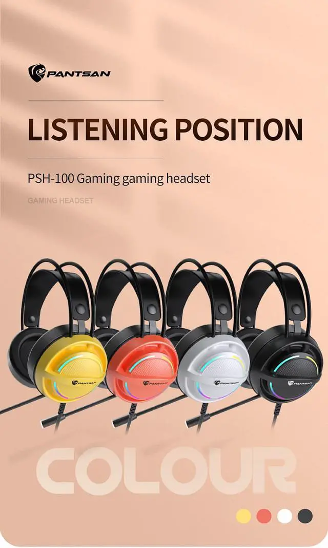 Alt view image 5 of 5 - CORN Wired Gaming Headset with Microphone,7.1 Surround Sound, 50MM Drivers, RGB Glare, USB/3.5mm Computer Game Headphones PC Laptop Xbox