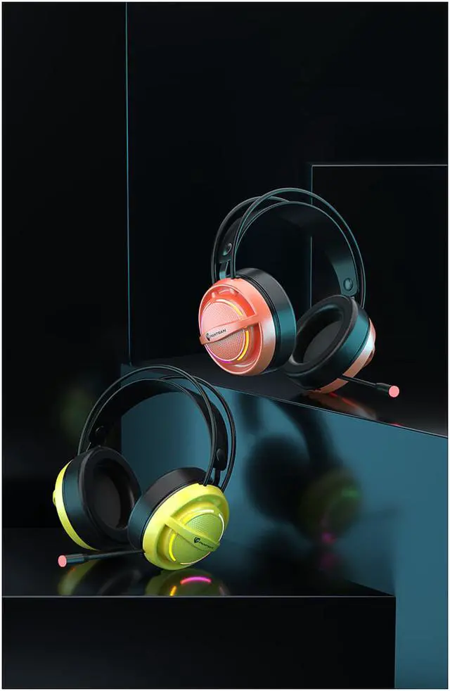 Alt view image 4 of 5 - CORN Wired Gaming Headset with Microphone,7.1 Surround Sound, 50MM Drivers, RGB Glare, USB/3.5mm Computer Game Headphones PC Laptop Xbox