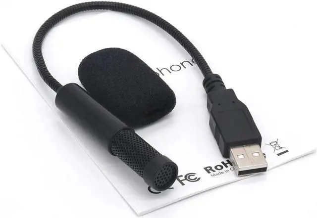 Alt view image 5 of 6 - Mini USB Microphone for Laptop and Desktop Computer, with Gooseneck & Universal USB Sound Card, Compatible with PC and Mac, Plug & Play, Ideal Condenser Mic for Remote Work, Online Class, CGS-M1