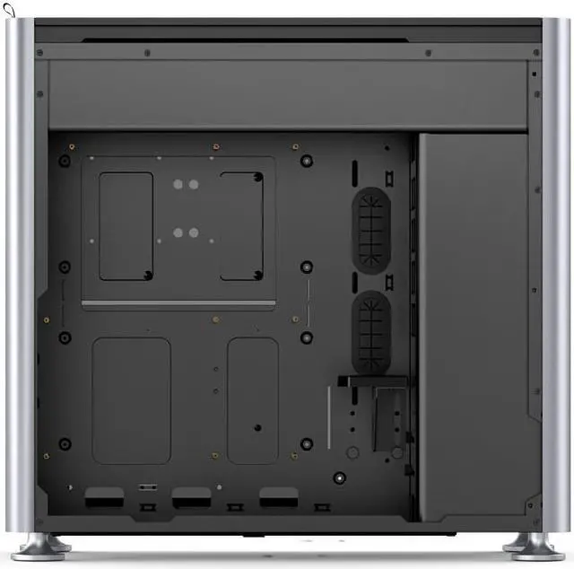 Alt view image 2 of 7 - JONSPLUS i 400 ITX/DTX/ATX/E-ATX Aluminum Tempered Glass Computer Case - Support 360/280/240/120 Liquid Cooling