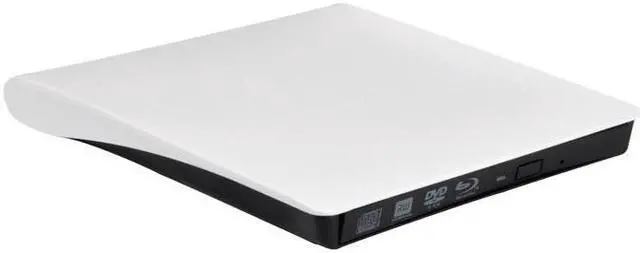 Alt view image 3 of 6 - Corn Premium External USB 3.0 UHD 4K Blu-Ray Burner Super Drive for Desktop, Notebook,MAC (White)