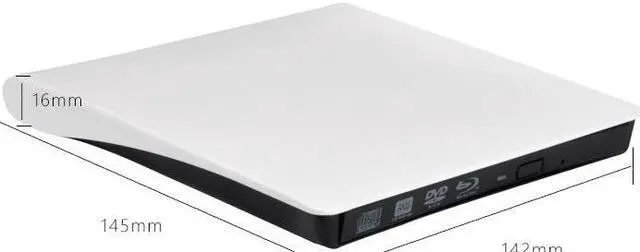 Alt view image 2 of 6 - Corn Premium External USB 3.0 UHD 4K Blu-Ray Burner Super Drive for Desktop, Notebook,MAC (White)