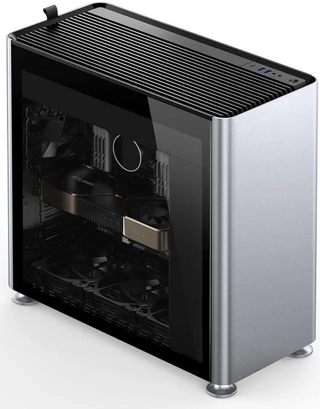 Main image of JONSPLUS i 400 ITX/DTX/ATX/E-ATX Aluminum Tempered Glass Computer Case - Support 360/280/240/120 Liquid Cooling