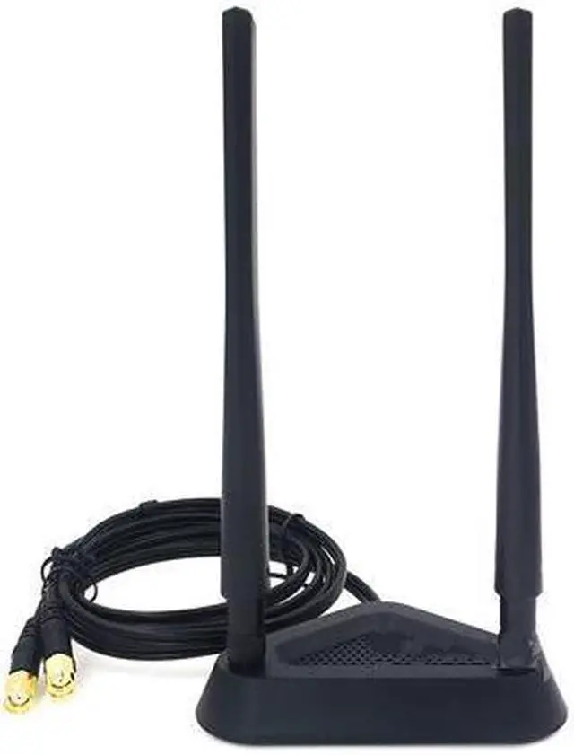 Alt view image 4 of 5 - CORN 2.4GHz 5GHz Dual Band 8 dBi WiFi Antenna, Omni SMA WiFi Antenna Magnetic Base with 4 ft Extension Cable