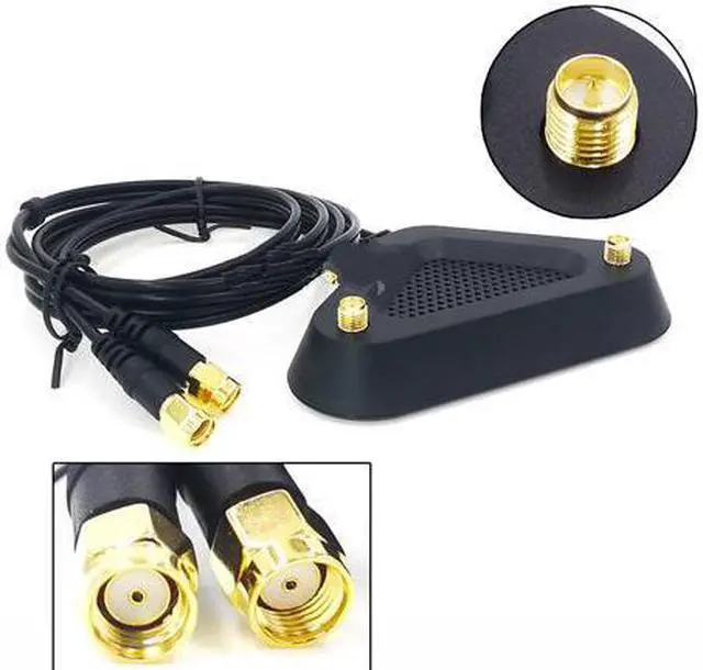 Alt view image 5 of 5 - CORN 2.4GHz 5GHz Dual Band 8 dBi WiFi Antenna, Omni SMA WiFi Antenna Magnetic Base with 4 ft Extension Cable