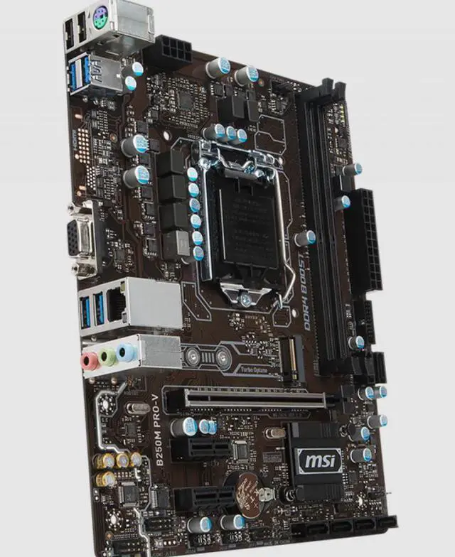 Alt view image 4 of 4 - MSI B250M PRO-V LGA1151 DDR4 Motherboard, Support 7th /6th 1151-pin Intel Core TM / Pentium / Celeron processor