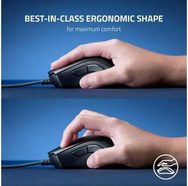 Alt view image 5 of 6 - Razer DeathAdder v2 Gaming Mouse: 20K DPI Optical Sensor - Fastest Gaming Mouse Switch - Chroma RGB Lighting - 8 Programmable Buttons - Rubberized Side Grips - Classic Black