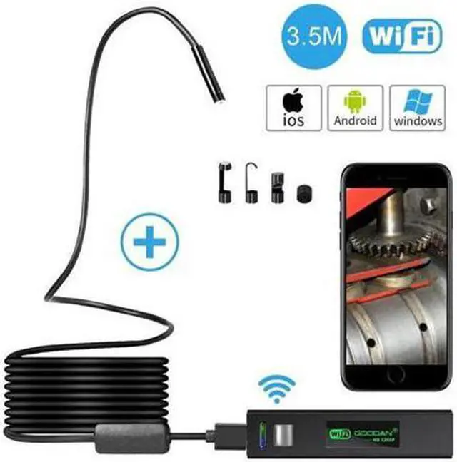 Alt view image 5 of 7 - SEE ANYWHERE Wireless Inspection Camera Updated 1200P HD Wifi Endoscope Borescope With 2.0 Megapixels 1200P HD Snake Camera For Iphone Android Smartphone, Table, Ipad, PC - 11.5FT