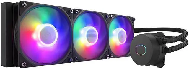 Main image of Cooler Master MasterLiquid B360 Black Edition ARGB Liquid Cooler, Integrated Water-Cooled Desktop Silent CPU Cooler, the Third Generation MasterPump Double Cavity Cold Head, AMD AM4/Intel LGA1200/1151