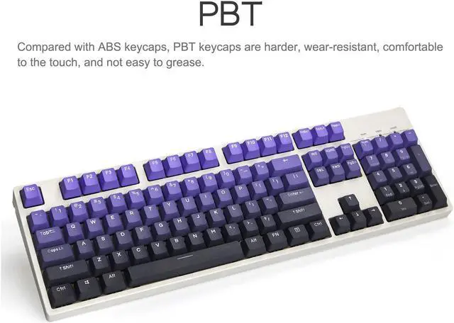 Alt view image 2 of 7 - Corn Dye Sublimation Keycaps OEM Profile Keycap Set for 68 87 104 108MX1.0 6.0 8.0 Mechanical Keyboard (122 Keys, Purple Qi Donglai) - Keycaps Only