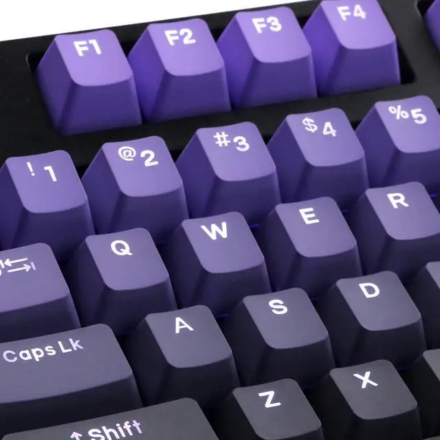 Alt view image 3 of 7 - Corn Dye Sublimation Keycaps OEM Profile Keycap Set for 68 87 104 108MX1.0 6.0 8.0 Mechanical Keyboard (122 Keys, Purple Qi Donglai) - Keycaps Only
