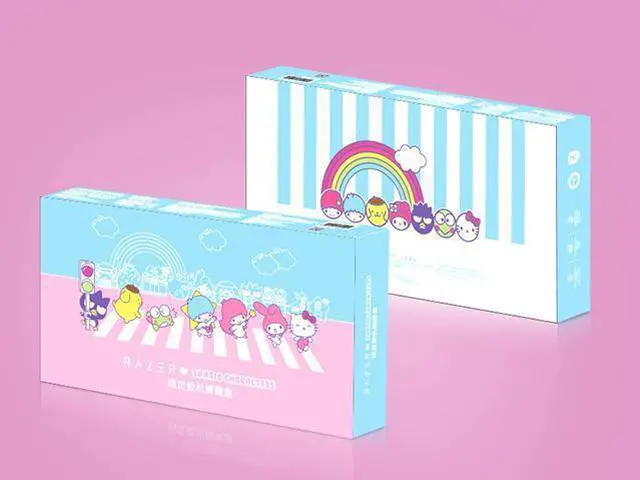 Alt view image 6 of 7 - HelloKitty I SANRIO Pink Wired Keyboard Exclusive 87 Key Backlit Mechanical Keyboard