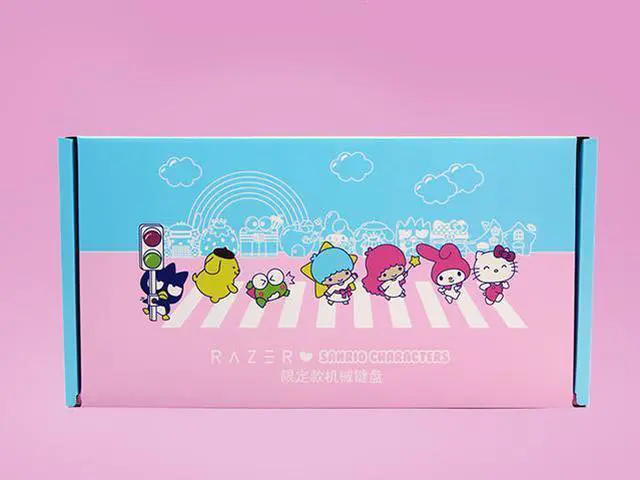 Alt view image 5 of 7 - HelloKitty I SANRIO Pink Wired Keyboard Exclusive 87 Key Backlit Mechanical Keyboard