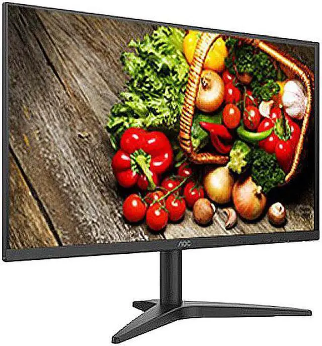 Alt view image 3 of 5 - AOC 24" Narrow Bezel 1080p Full HD Wide Viewing Angle Eye Protection Display (24B1XHM), 75Hz, 6ms,Filter Blue Light Flicker-Free Screen, D-Sub (VGA), HDMI, Audio Output