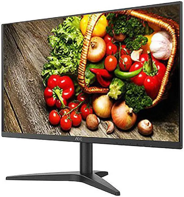 Alt view image 2 of 5 - AOC 24" Narrow Bezel 1080p Full HD Wide Viewing Angle Eye Protection Display (24B1XHM), 75Hz, 6ms,Filter Blue Light Flicker-Free Screen, D-Sub (VGA), HDMI, Audio Output