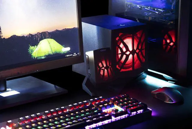 Alt view image 3 of 5 - EDIFIER X230 speaker 2.1 gaming, multimedia LED lighting, Bluetooth 4.2 Large Driver Unit deep bass crystal clear sound
