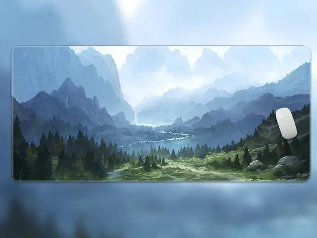 Main image of Corn Extended Large Gaming Mouse Pad Nordic Oil Painting Style Non-Slip Rubber Base Desk Mat With Stitched Edge For Work &Home &Office 900*400*3mm (35.4''*15.7''*0.12'')
