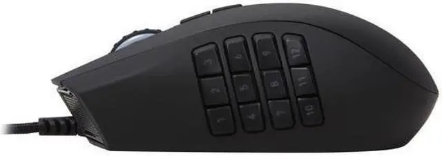 Alt view image 2 of 6 - Naga 2014 Black 19 Buttons Tilt Wheel USB Wired Laser 8200 dpi Expert MMO Gaming Mouse