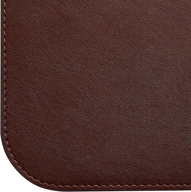Alt view image 6 of 7 - Leather Desk Pad – 36 x 17 inch - Desk Mat Home Office Desk Accessories Desktop Protector XXL Mouse Pad Writing Desk Blotter (Dark Brown)