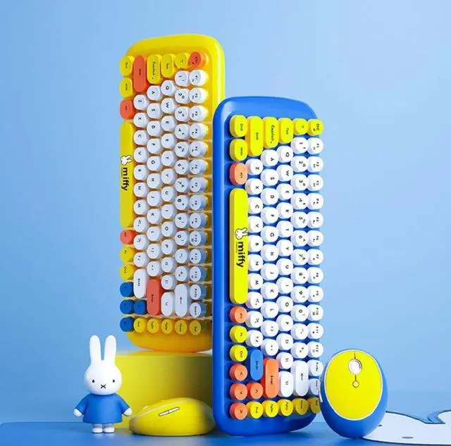 Alt view image 2 of 4 - Miffy Wireless Usb Keyboard Game for Laptop Notebook Keyboard and Mouse Combination Wireless Keyboard Set for Mac Desktop PC