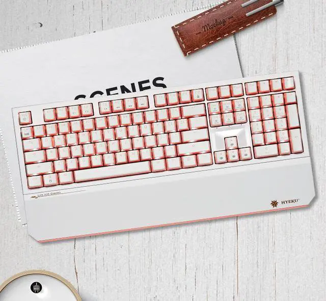 Main image of CORN X5 Mechanical Gaming Keyboard White LED Backlit Wired/2.4G Keyboard with Gold Switches for Windows PC Office and Working-PBT Keycaps(Pink White, 108 Keys)