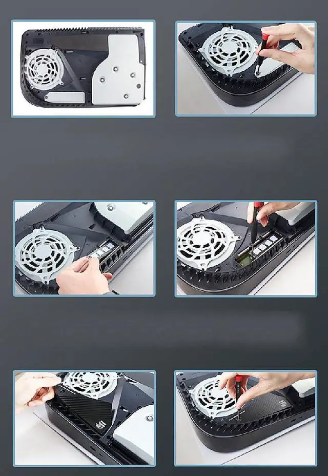 Alt view image 6 of 6 - JEYI PS5 Dedicated Radiator, Integrated Design M.2 Heat Sink, PS5 NVME4.0 Dedicated Host Radiator