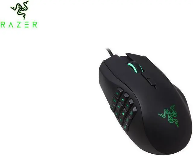 Alt view image 6 of 6 - Naga 2014 Black 19 Buttons Tilt Wheel USB Wired Laser 8200 dpi Expert MMO Gaming Mouse