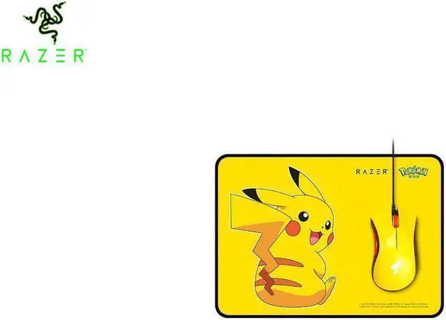 Main image of Pokemon Pikachu Edition Gaming Mouse with Pad for Girls - China Exclusive (No Keyboard)