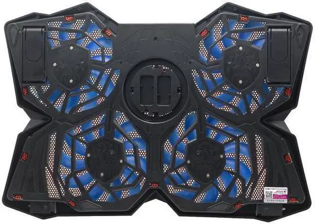 Alt view image 4 of 4 - CORN Laptop Cooler Cooling Pad Gaming for 14-17-Inch Notebook Cooler Cooling Pad Stand Chill Mat with Four 120mm Blue Light Fans at 1200 RPM for Gamers and Office (SF-17-4)