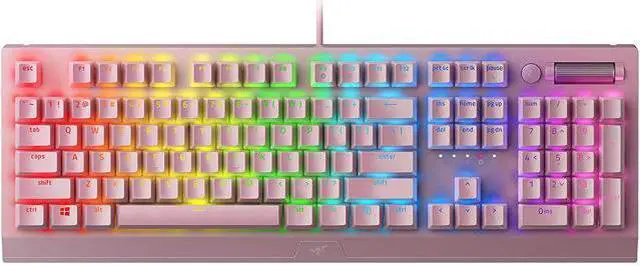 Alt view image 7 of 7 - BlackWidow V3 Mechanical Gaming Keyboard: Green Mechanical Switches - Tactile & Clicky - Chroma RGB Lighting - Compact Form Factor - Programmable Macro Functionality - USB Passthrough - Quartz