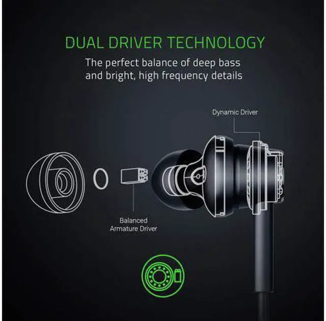 Alt view image 2 of 6 - Hammerhead Duo Dual Driver In-Ears Gaming Headphones Black
