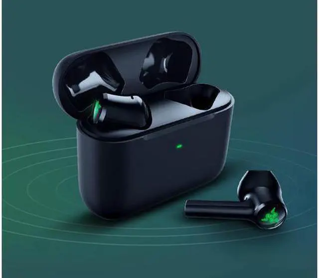 Alt view image 2 of 6 - Hammerhead True Wireless X Bluetooth Gaming Earbuds: Green Lighting -60ms Low-Latency- Classic Black