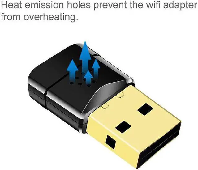 Alt view image 4 of 7 - USB WiFi Adapter, AC600 Mini Wireless Network WiFi Dongle for PC/Desktop/Laptop, Dual Band (2.4G/150Mbps+5G/433Mbps) 802.11 ac, Support Windows 10/8/8.1/7/Vista/XP, Mac OS 10.6-10.14