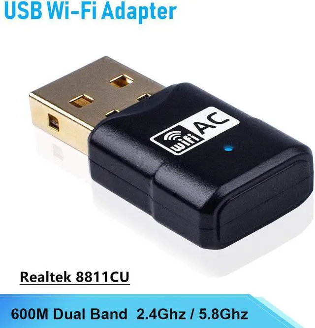Alt view image 2 of 7 - USB WiFi Adapter, AC600 Mini Wireless Network WiFi Dongle for PC/Desktop/Laptop, Dual Band (2.4G/150Mbps+5G/433Mbps) 802.11 ac, Support Windows 10/8/8.1/7/Vista/XP, Mac OS 10.6-10.14