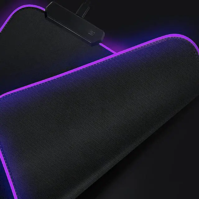 Alt view image 3 of 6 - CORN RGB LED Gaming Mouse Pad - 13.7 x 9.8 x 0.16 inches - Lighting Computer Mice Mat, thick Mousepad for Gamers,14 Modes Cool Light Effect, Non-Slip Rubber Surface Optimized for All (350X250X4mm)